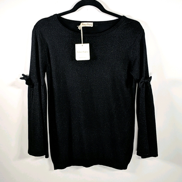 NWT Girocollo Lurex Fiocchi Cashmere Co. Lana top - Picture 1 of 9